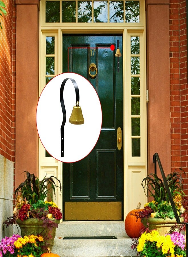 فلاين جرس باب معدني للكلاب (قطعتان)، جرس تدريب الكلاب لأصحاب المتاجر، يُثبت على الحائط لتزيين المنزل، جرس باب مدخل المتجر، جرس باب المتجر لتدريب الكلاب على قضاء حاجتها في المكان المخصص (أسود) - Image 5